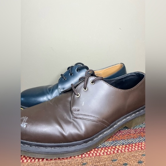 Doc Martens Mis Matched Funky Y2K Leather Brown Blue Loafer Lace Up Shoe Men 11 main image 6